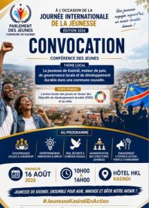 RDC: ​Gouvernance et paix au Nord-Kivu; Le Parlement des Jeunes de Kasindi mobilise la jeunesse pour l&rsquo;avenir